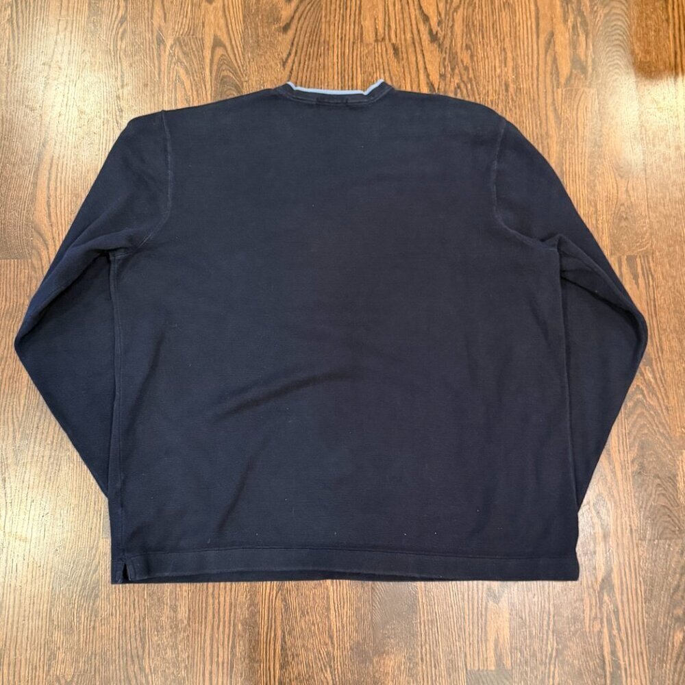 Eddie Bauer Vintage 90s Y2K Thick Crewneck Sweater Blue Men's XL - Picture 4 of 9